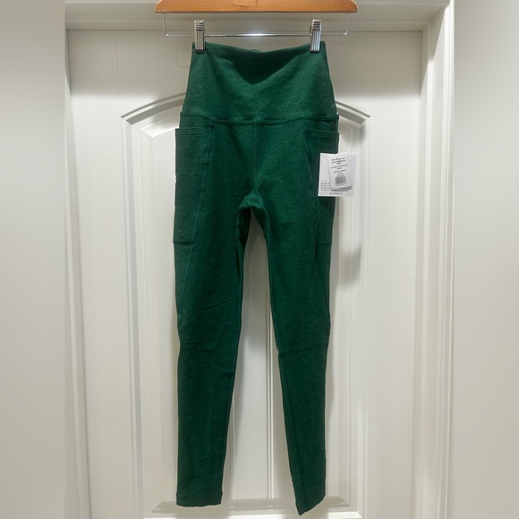 Beyond Yoga Green Spacedye Out Of Pocket High Waisted Midi Legging NWT